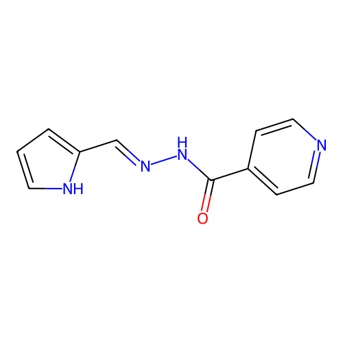 Pyrrole-2-carbaldehyde isonicotinoylhydrazone structure