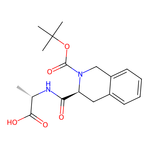 N-{[(3S)-2-(tert-butoxycarbonyl)-1,2,3,4-tetrahydroisoquinolin-3-yl]carbonyl}-L-alanine structure