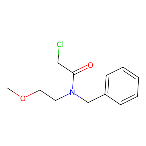 N-benzyl-2-chloro-N-(2-methoxyethyl)acetamide structure
