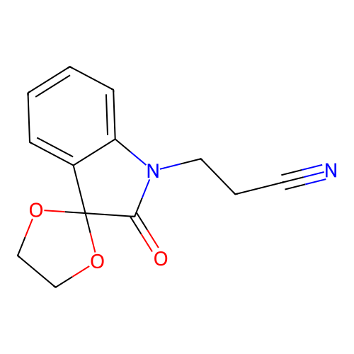 3-(2'-Oxospiro[[1,3]dioxolane-2,3'-indolin]-1'-yl)propanenitrile structure