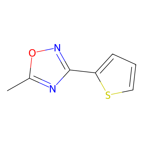 5-Methyl-3-(2-thienyl)-1,2,4-oxadiazole structure