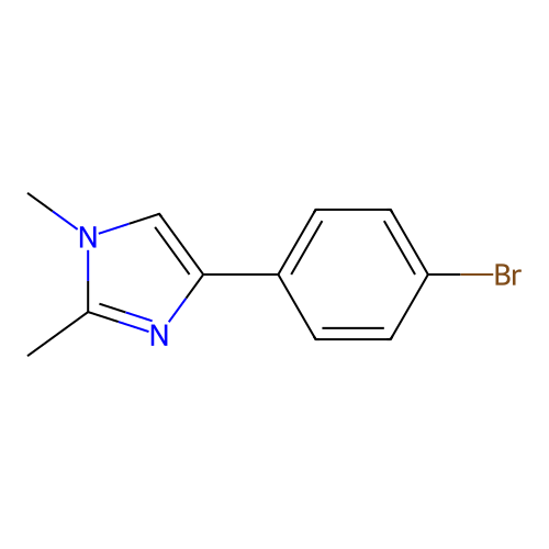 4-(4-bromophenyl)-1,2-dimethyl-1H-imidazole structure