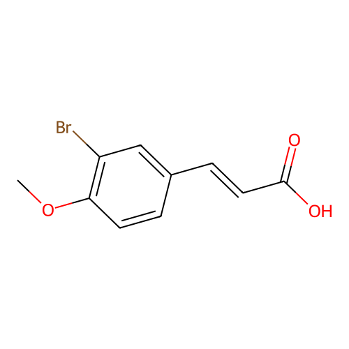 3-(3-Bromo-4-methoxyphenyl)-2-propenoic acid structure