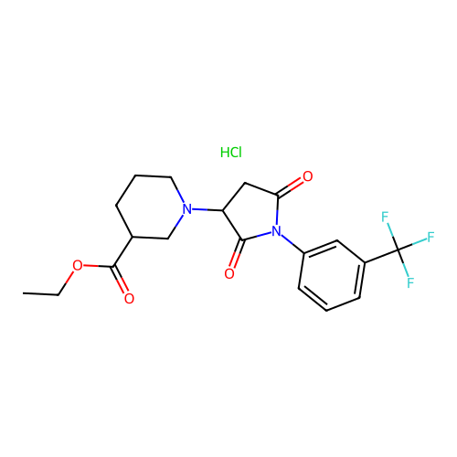 C19H22ClF3N2O4 structure