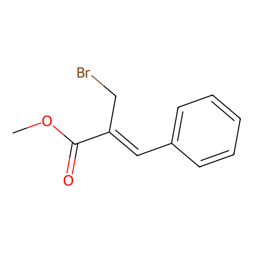 2-Bromomethyl-3-phenyl-acrylic acid methyl ester structure