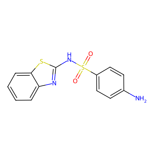 4-Amino-n-(1,3-benzothiazol-2-yl)benzenesulfonamide structure