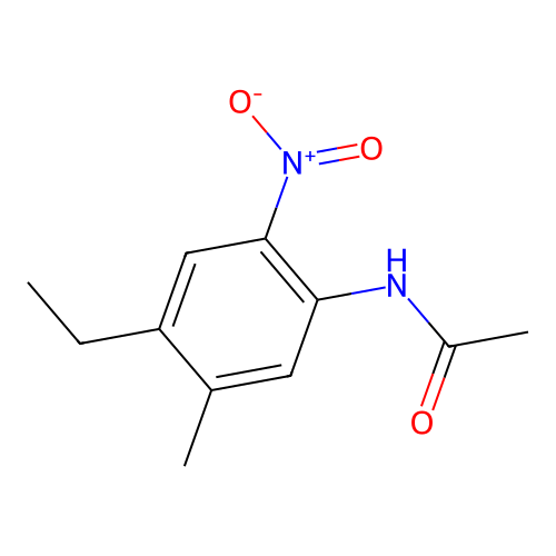 N-(4-ethyl-5-methyl-2-nitrophenyl)acetamide structure