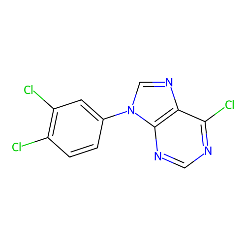 6-Chloro-9-(3,4-dichlorophenyl)purine structure