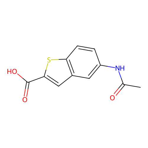 5-(Acetylamino)-1-benzothiophene-2-carboxylic acid structure