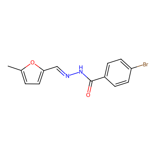 4-bromo-N'-[(E)-(5-methylfuran-2-yl)methylidene]benzohydrazide structure