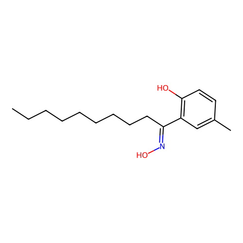 2-(N-hydroxy-C-nonylcarbonimidoyl)-4-methylphenol structure