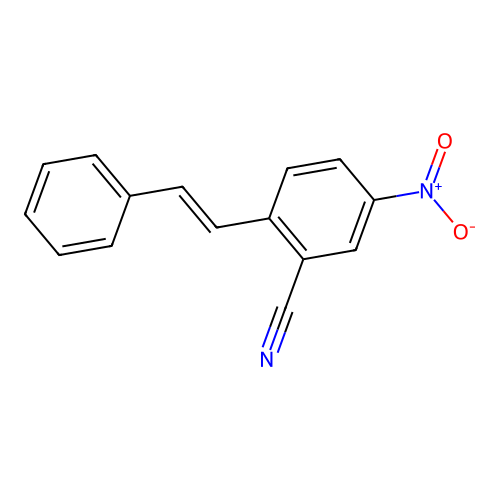 5-Nitro-2-(2-phenylethenyl)benzonitrile structure