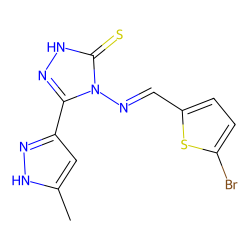C11H9BrN6S2 structure