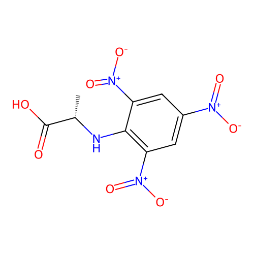 (2S)-2-(2,4,6-trinitroanilino)propanoic acid structure