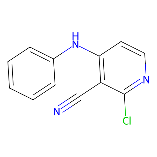 2-Chloro-3-cyano-4-anilinopyridine structure