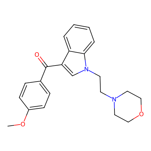 (4-Methoxyphenyl)-[1-(2-morpholin-4-ylethyl)indol-3-yl]methanone structure