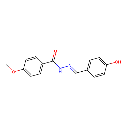 N-[(4-hydroxyphenyl)methylideneamino]-4-methoxybenzamide structure