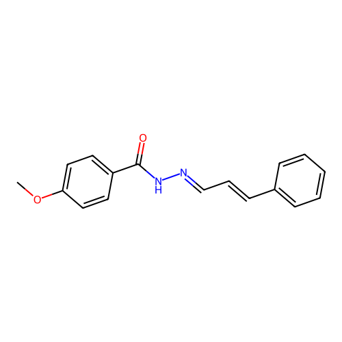 N-(cinnamylideneamino)-4-methoxybenzamide structure