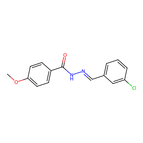 N'-(3-chlorobenzylidene)-4-methoxybenzohydrazide structure