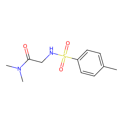 N,N-dimethyl-2-{[(4-methylphenyl)sulfonyl]amino}acetamide structure