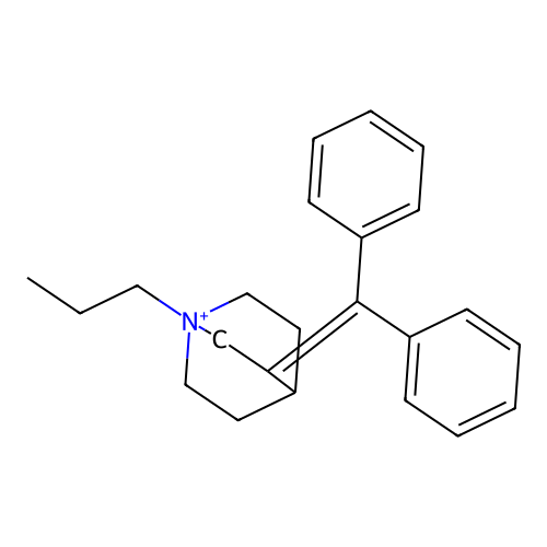 3-(Diphenylmethylidene)-1-propyl-1-azoniabicyclo[2.2.2]octane structure