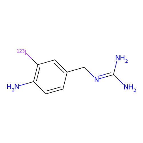 3-Iodo-4-aminobenzylguanidine, I-123 structure
