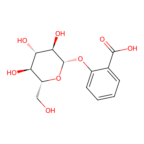 Salicylic acid 2-O-beta-D-glucoside structure