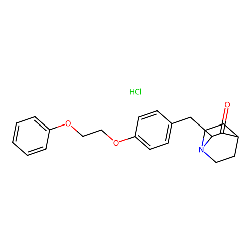 2-(4-(2-Phenoxyethoxy)benzyl)quinuclidin-3-one hydrochloride structure