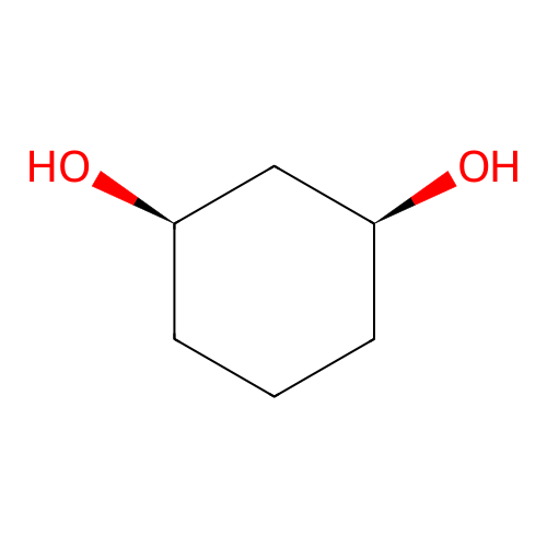 1,3-Cyclohexanediol, cis- structure