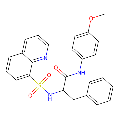 N-(4-Methoxyphenyl)-3-phenyl-2-(quinoline-8-sulfonamido)propanamide structure