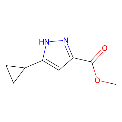 methyl 5-cyclopropyl-1H-pyrazole-3-carboxylate structure
