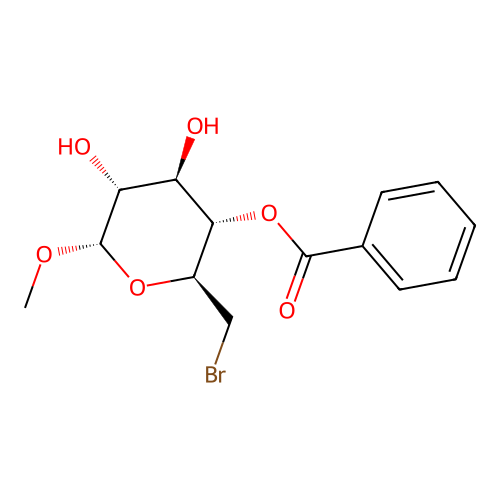 [(2S,3S,4R,5R,6S)-2-(bromomethyl)-4,5-dihydroxy-6-methoxyoxan-3-yl] benzoate structure