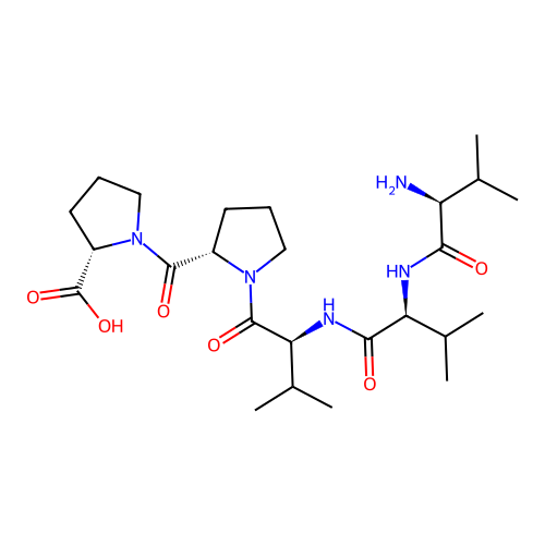 H-Val-Val-Val-Pro-Pro-OH structure