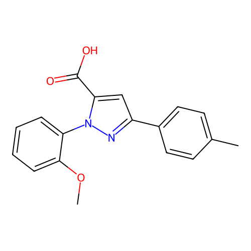 1-(2-Methoxyphenyl)-3-P-tolyl-1H-pyrazole-5-carboxylic acid structure