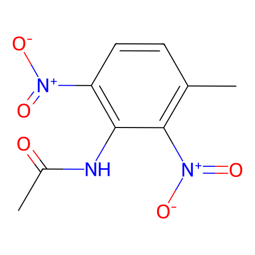 N-(3-methyl-2,6-dinitrophenyl)acetamide structure