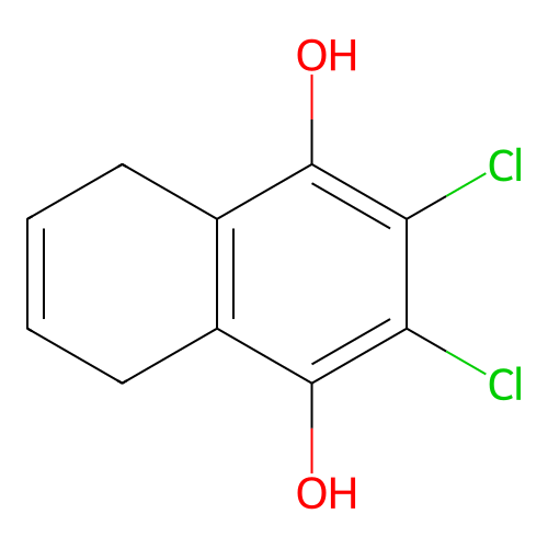 2,3-Dichloro-5,8-dihydronaphthalene-1,4-diol structure