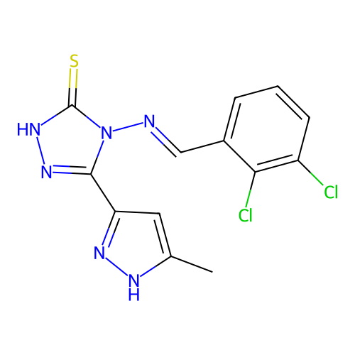 C13H10Cl2N6S structure