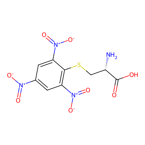 (2R)-2-amino-3-(2,4,6-trinitrophenyl)sulfanylpropanoic acid structure
