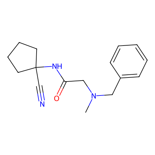 2-[benzyl(methyl)amino]-N-(1-cyanocyclopentyl)acetamide structure