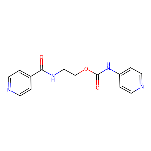 2-(Isonicotinoylamino)ethyl 4-pyridinylcarbamate structure
