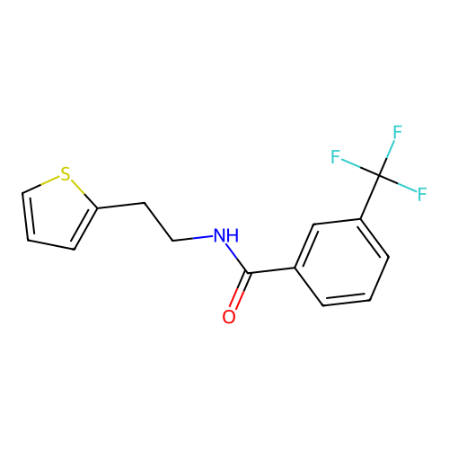 N-[2-(Thiophen-2-YL)ethyl]-3-(trifluoromethyl)benzamide structure