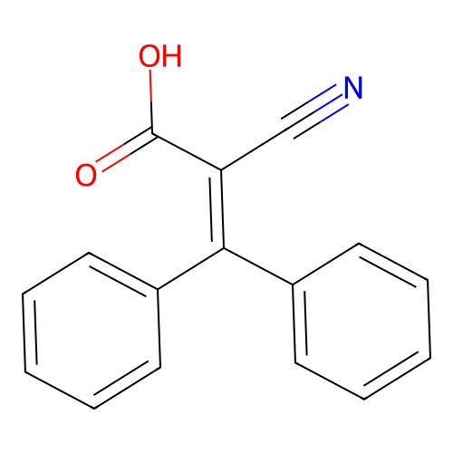 2-Cyano-3,3-diphenyl-2-propenoic acid structure