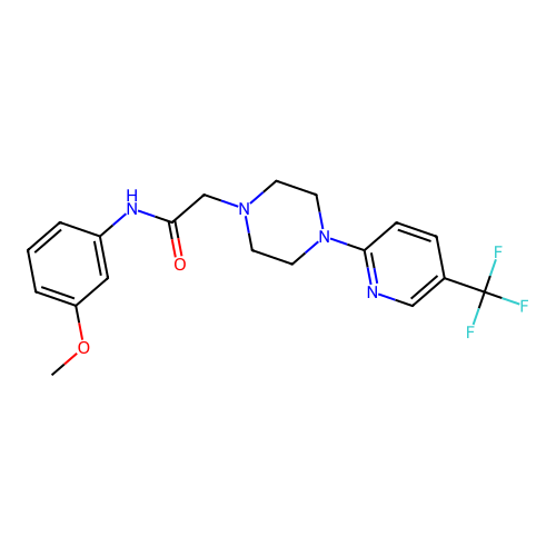 N-(3-methoxyphenyl)-2-[4-[5-(trifluoromethyl)pyridin-2-yl]piperazin-1-yl]acetamide structure