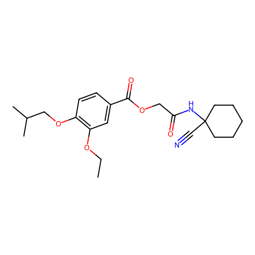 [2-[(1-Cyanocyclohexyl)amino]-2-oxoethyl] 3-ethoxy-4-(2-methylpropoxy)benzoate structure
