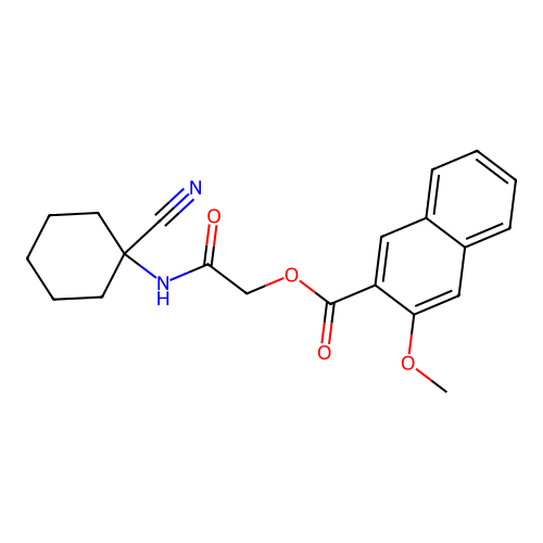 [(1-Cyanocyclohexyl)carbamoyl]methyl 3-methoxynaphthalene-2-carboxylate structure