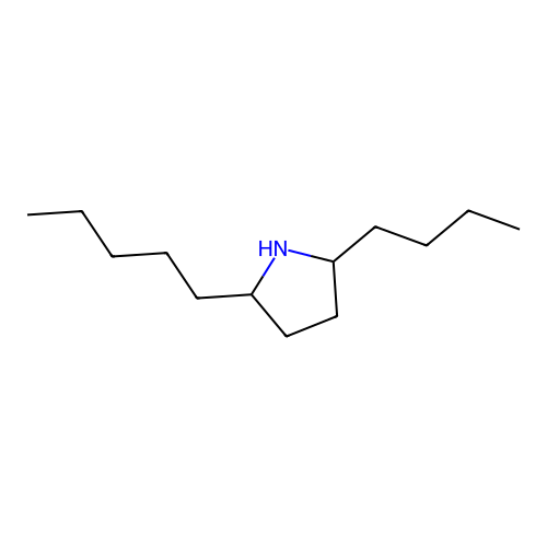 2-Butyl-5-pentylpyrrolidine structure