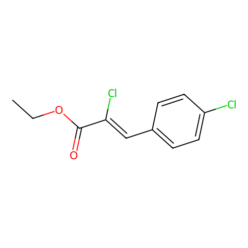Ethyl 2-chloro-3-(4-chlorophenyl)prop-2-enoate structure