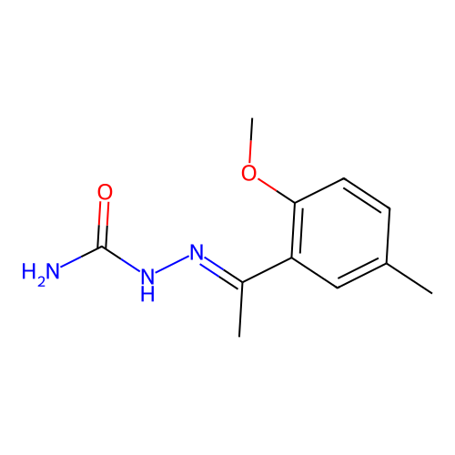 [(E)-1-(2-methoxy-5-methylphenyl)ethylideneamino]urea structure