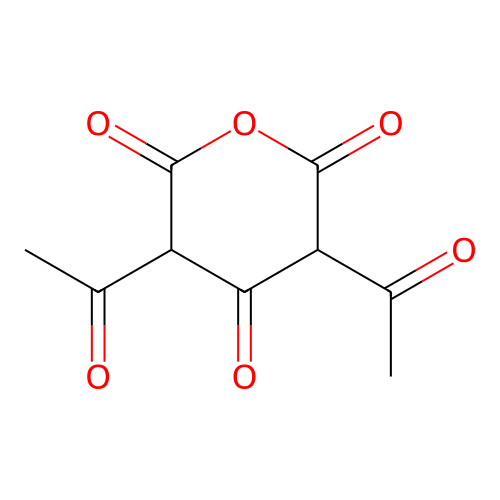 3,5-Diacetyltetrahydropyran-2,4,6-trione structure