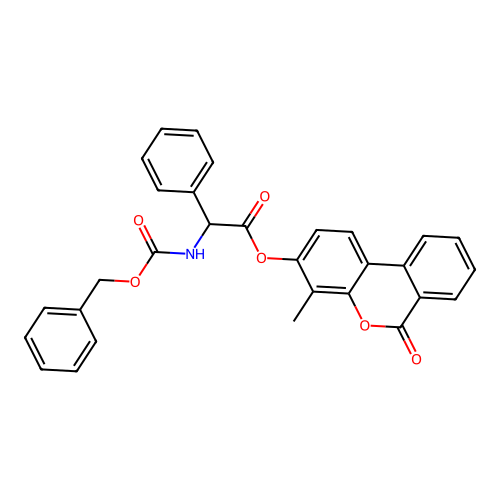 (4-methyl-6-oxobenzo[c]chromen-3-yl) 2-phenyl-2-(phenylmethoxycarbonylamino)acetate structure